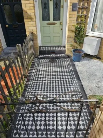 Checkerboard Front Path